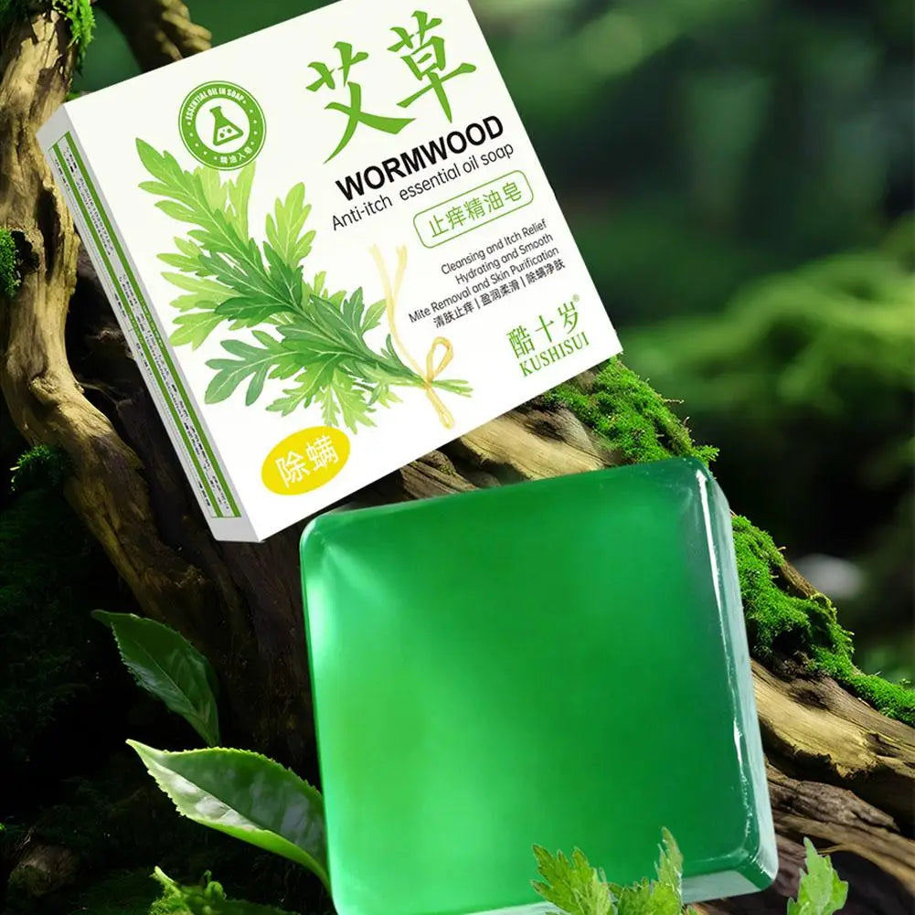 Wormwood herb essential oil soap, natural organic wormwood extract essence, facial cleansing soap, brighten skin color, nourish Peaceful Pleasures Health and Wellness