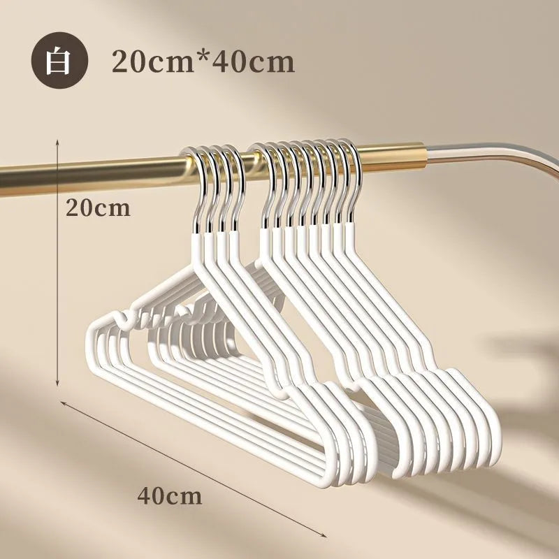 50-Pack Non-Slip Slim Metal Clothes Hangers | Space-Saving