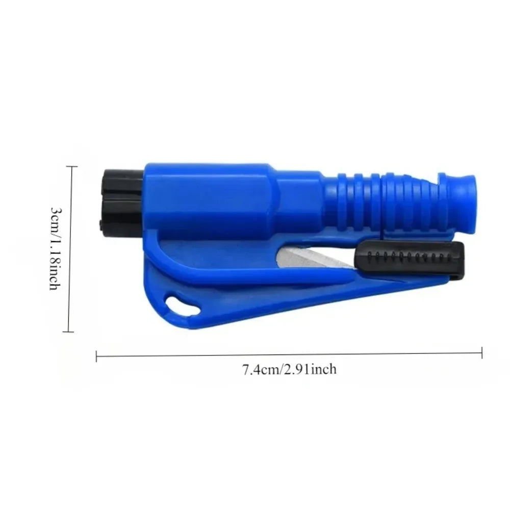 Compact 3-in-1 Car Safety Hammer Window Breaker Seat Belt Cutter Whistle Emergency Rescue Tool for Vehicle Accessories Keychain Peaceful Pleasures Health and Wellness