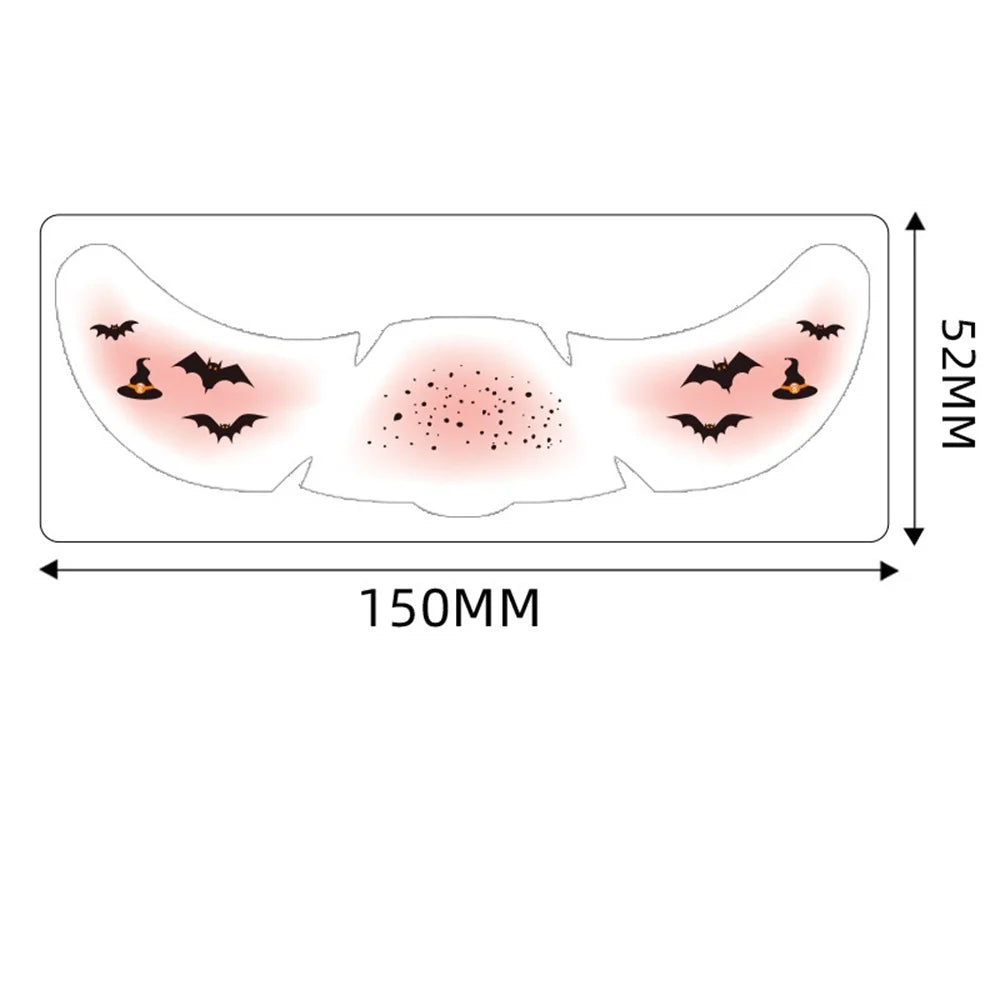 Halloween Glow in the Dark Temporary Face Tattoo Stickers