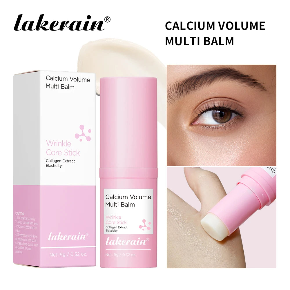Lakerain Calcium Volume Multi Balm Improve Eye Wrinkle Cream Texture Non-Sticky Deep Moisturizing Brightens Soothes Eye Skin Peaceful Pleasures Health and Wellness Wrinkle Core Stick