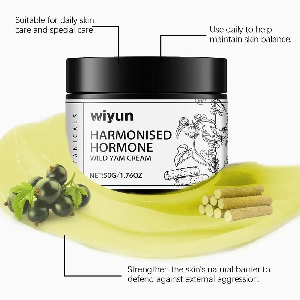 Wild Yam Cream – Hormone Balance & Menopause Support Moisturizing Face Cream for Women | Brightening & Firming 50g Peaceful Pleasures Health and Wellness