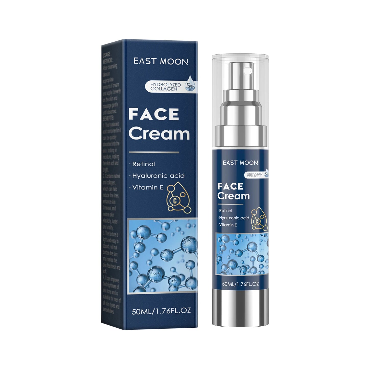 East Moon Men's Anti-Wrinkle Face Cream | Retinol & Collagen