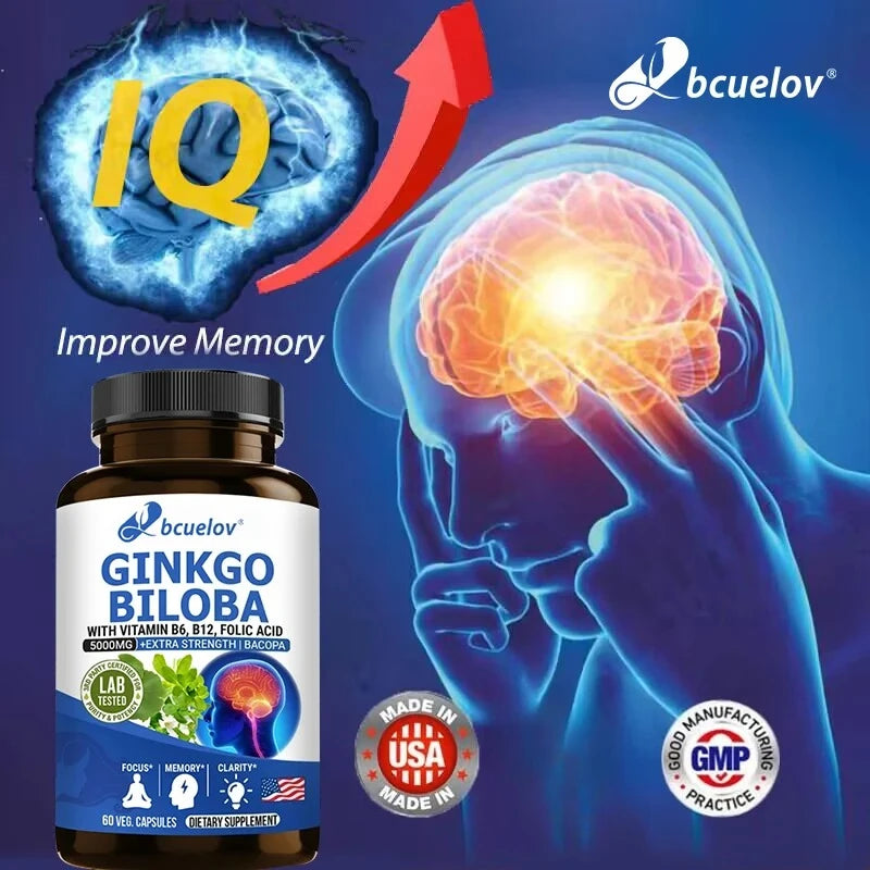 Advanced Nootropic Brain Booster Supplement Improves Memory,Enhances Focus,Boosts Nerve Energy & IQ Health Vitamins B12, B6 Peaceful Pleasures Health and Wellness