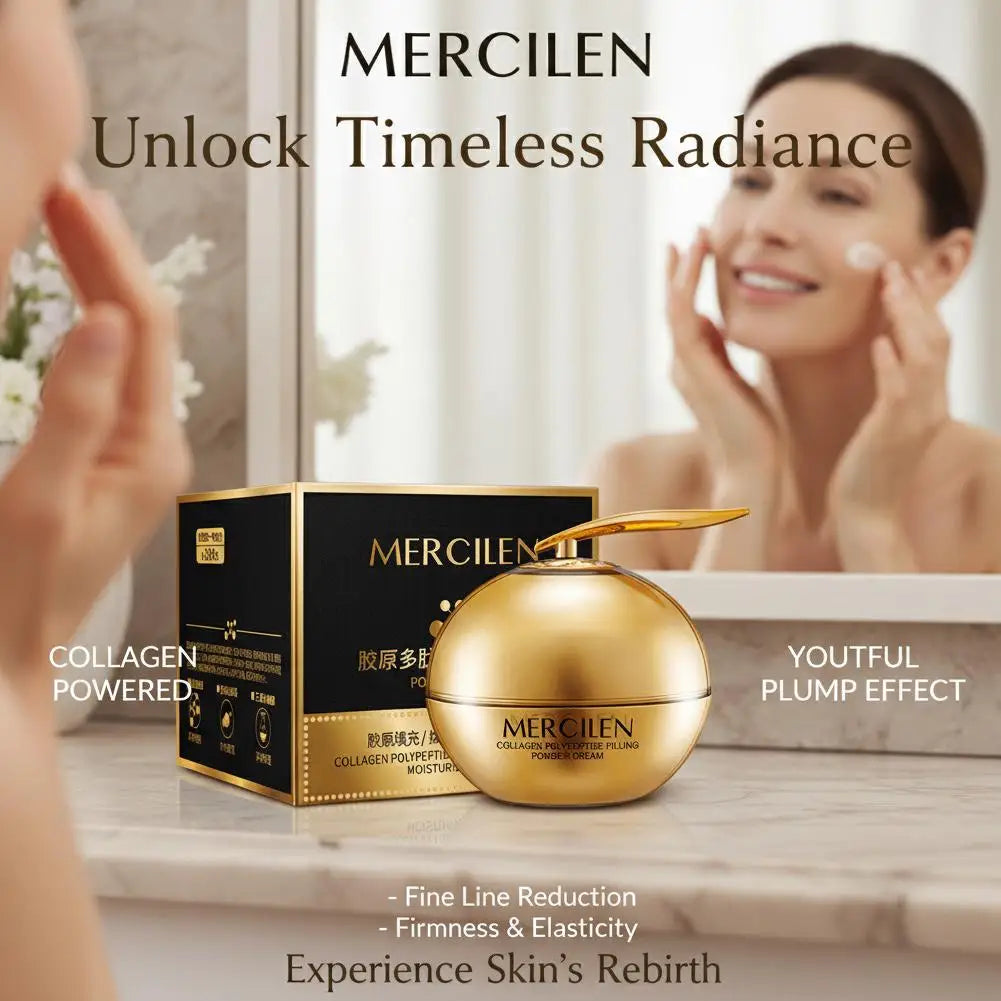 Collagen Polypeptide Filling Powder Cream Firming Hydrating Nourishing Skin Lightweight Reduce Fine Lines Brightening Peaceful Pleasures Health and Wellness
