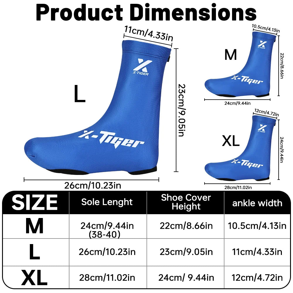 X-TIGER Winter Cycling Shoe Covers – Windproof Unisex