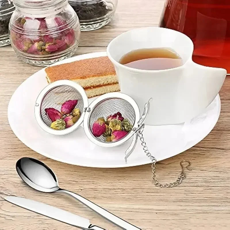 1 Pc Stainless Steel Tea Ball 2.04 Inch Mesh Tea Infuser Strainers Premium Tea Filter Tea Interval Diffuser For Loose Leaf Tea A Peaceful Pleasures Health and Wellness