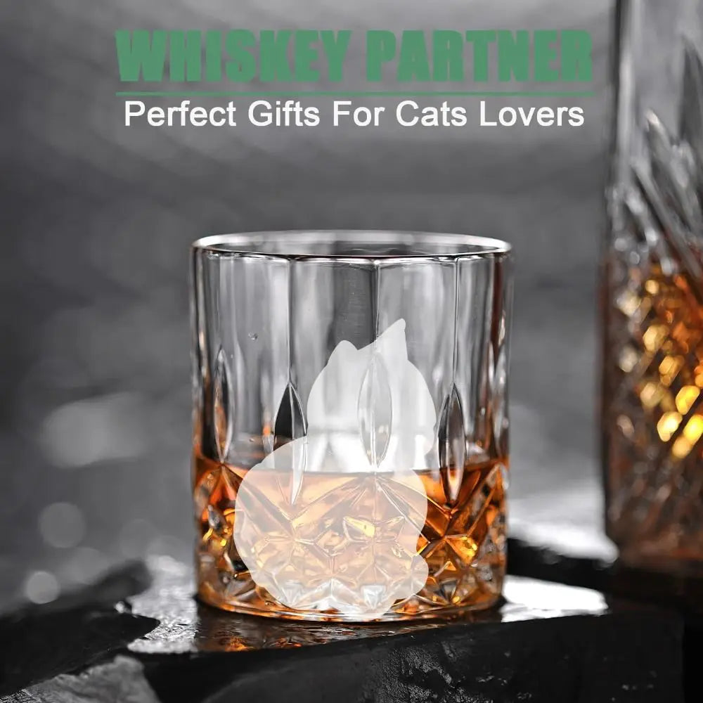 3D Cat Ice Cube Mold – BPA-Free Silicone, 4 Cavities