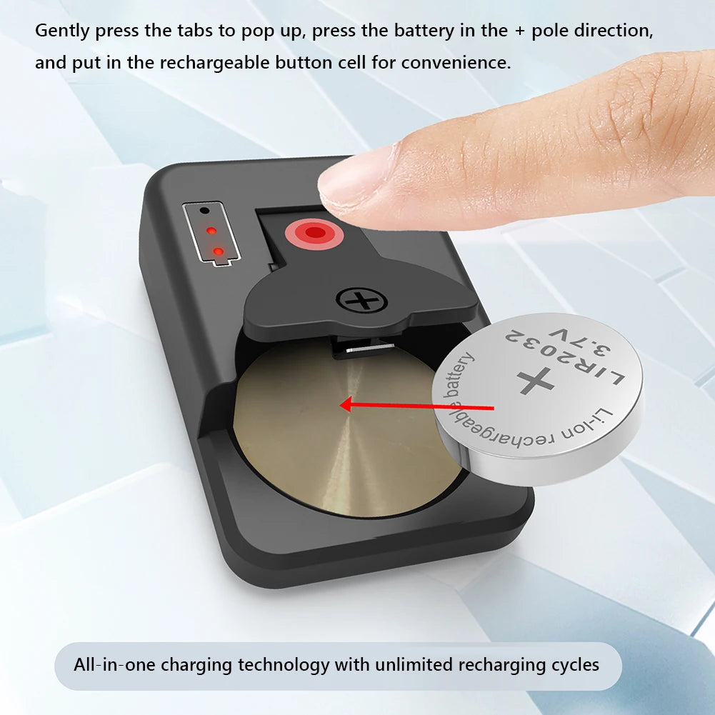 Rechargeable Button Battery Charger for LIR1025/1220/1254/1620/1632/2016/2025/2032/2430/2450 Type C Port Charging Battey Power Peaceful Pleasures Health and Wellness