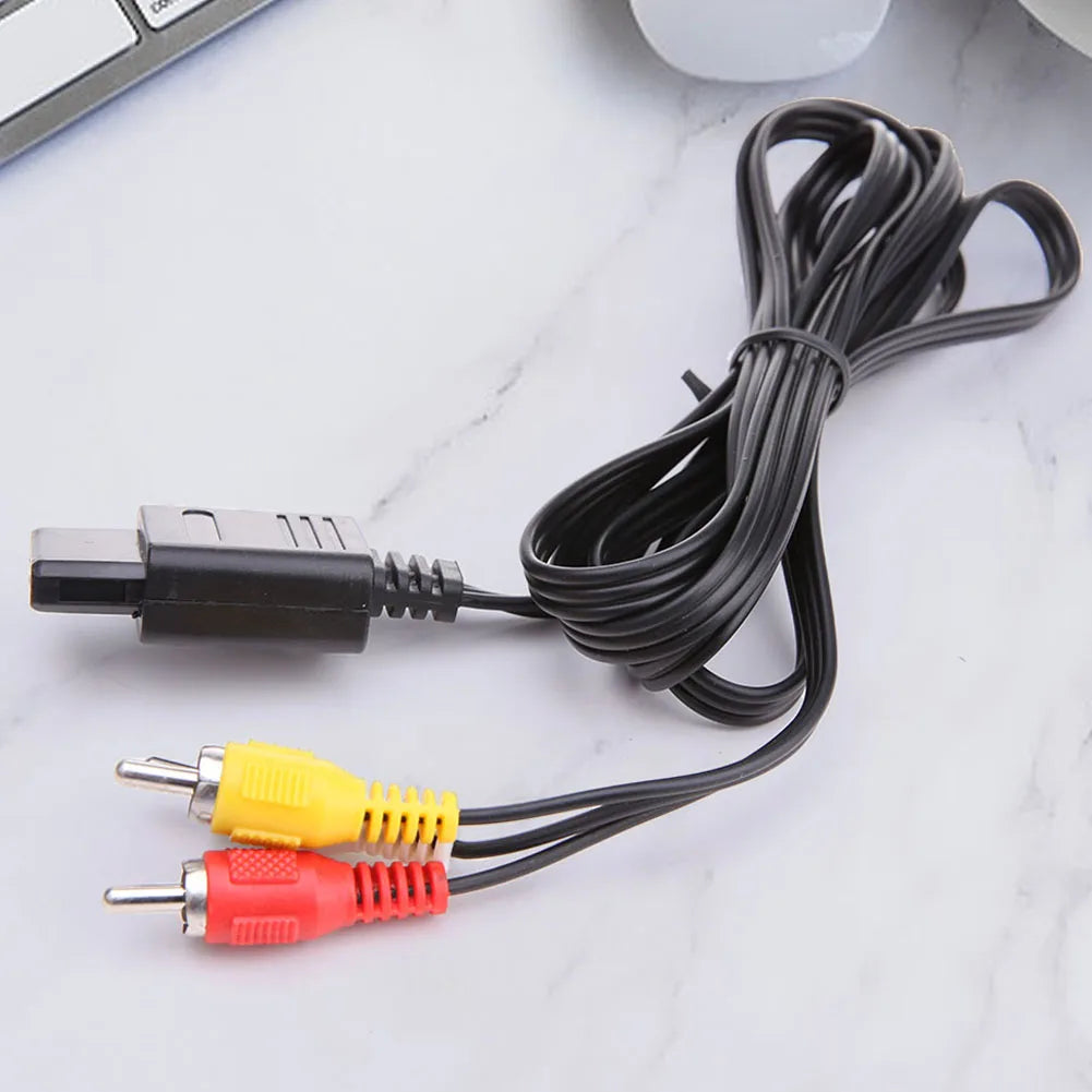 1.8M AV Cable Video Cable AV Cable To RCA Composite Video Cord Audio Video AV Cable Cord for 64/N64/GameCube/SNES/SFC Peaceful Pleasures Health and Wellness