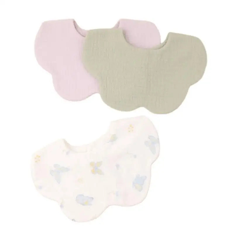 3-Pack Soft Cotton Baby Drool Bibs | Newborn Burp Cloth Set