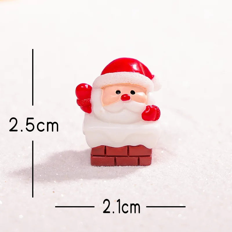 Mini Santa Claus Resin Ornament | Christmas Snow Décor