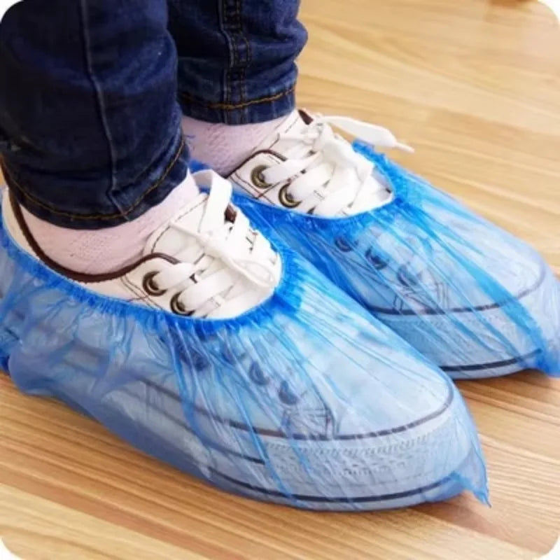 Medical Waterproof Boot Covers Plastic Disposable Shoe Overshoes