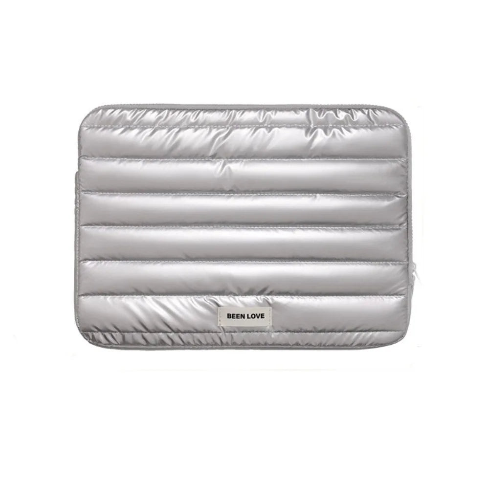 14Inch Laptop Sleeve Cover Bag Soft Case Lightweight Computer Protective Case Korean Style Notebook Sleeve Pouch Tablet Supplies Peaceful Pleasures Health and Wellness Silver