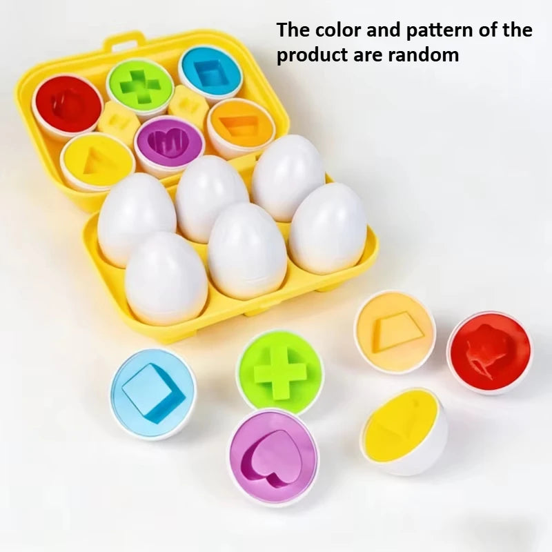 Color & Shape Matching Egg Toys for Toddlers | 6/12pcs Set