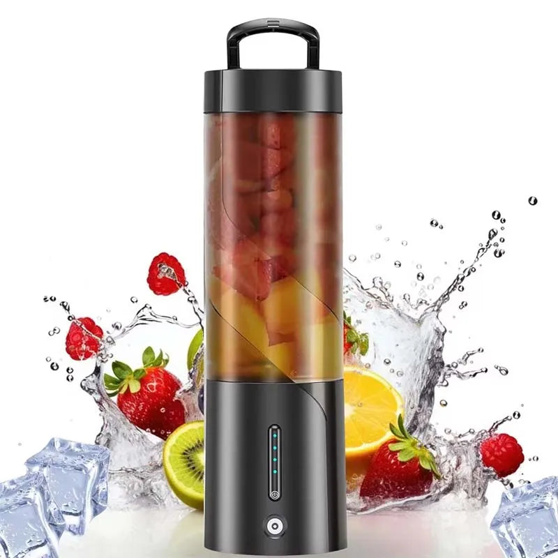 Personal Electric Mini Ice Bottle Blender Home USB 6 Blade Wireless Juicer Cup Machine Portable Fruit Juice Blenders for Kitchen Peaceful Pleasures Health and Wellness