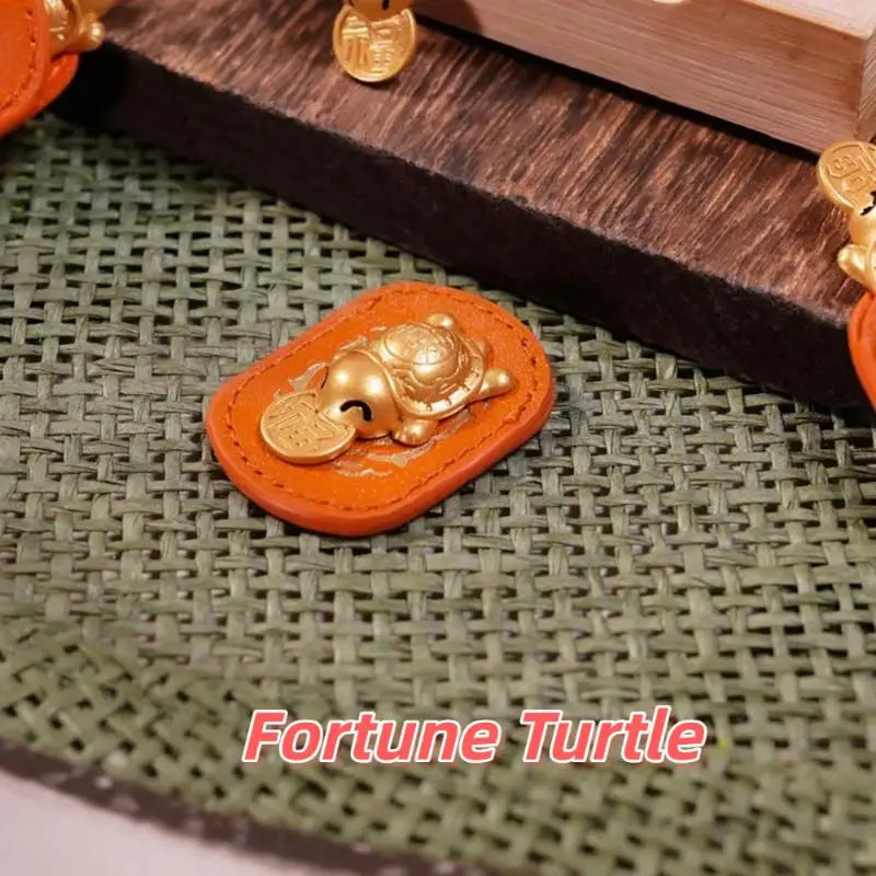 Feng Shui Money Turtle Wallet Charm | Metal Ornament Decor