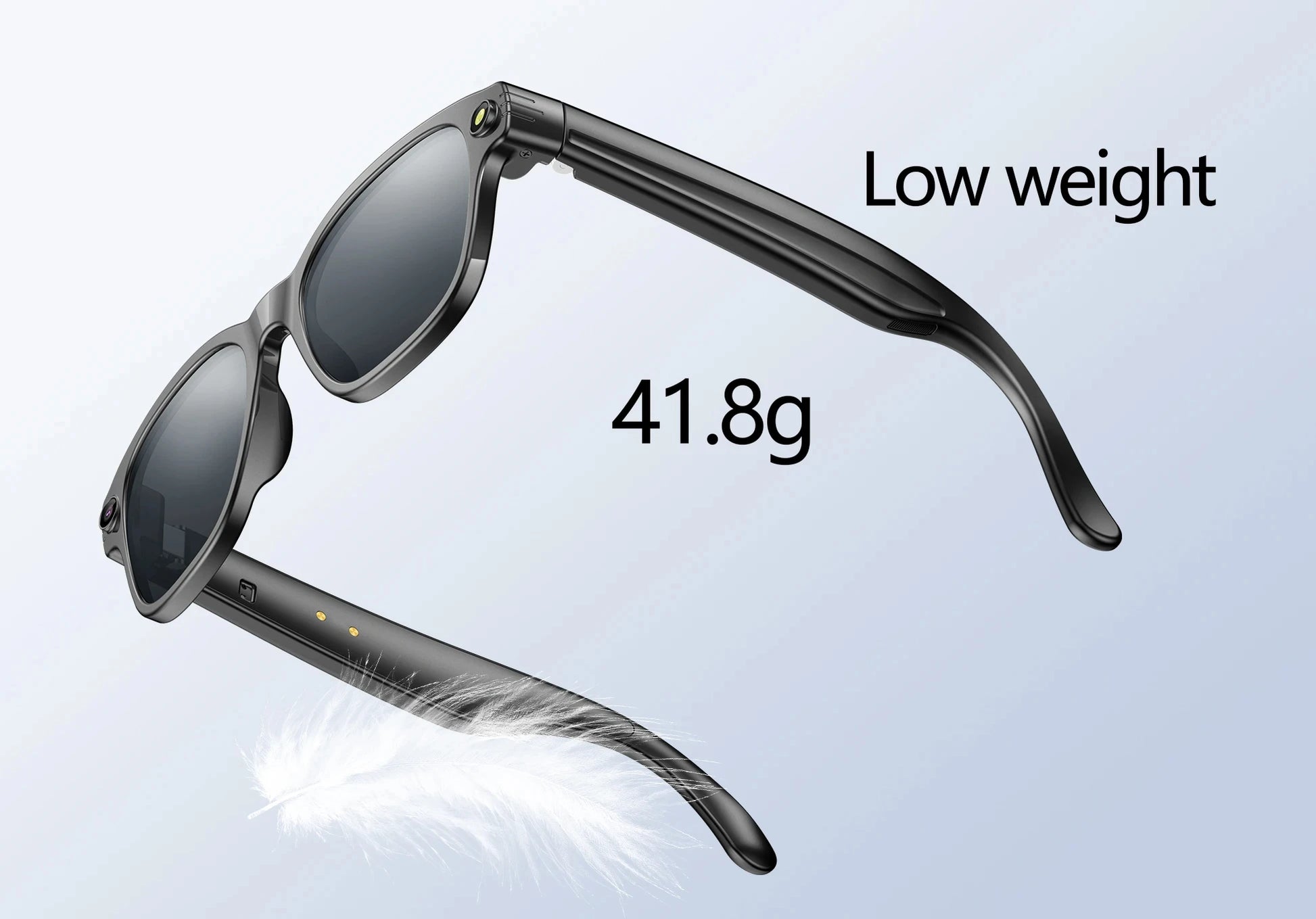 AI Smart Glasses Bluetooth Call Voice Assistant Translate Take Picture Touch Control Recording Video Waterproof Smart Sunglasses Peaceful Pleasures Health and Wellness Gradient Lenses