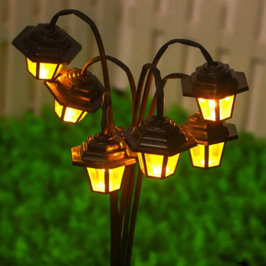 Solar Retro Lantern Garden Light – 6 LED Outdoor Street Lamp Solar Garden Lantern Peaceful Pleasures Health and Wellness