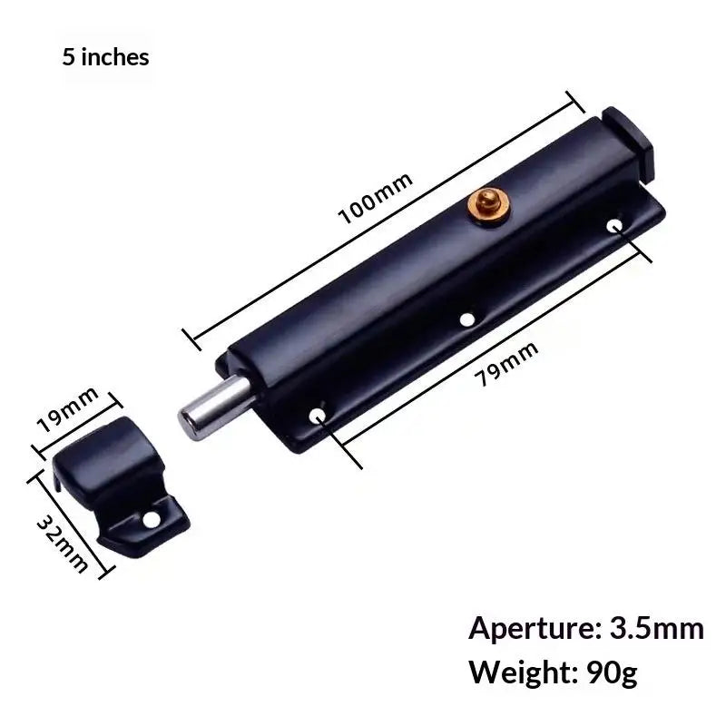 3-Inch Automatic Spring Door Latch | Self-Locking Zinc Alloy
