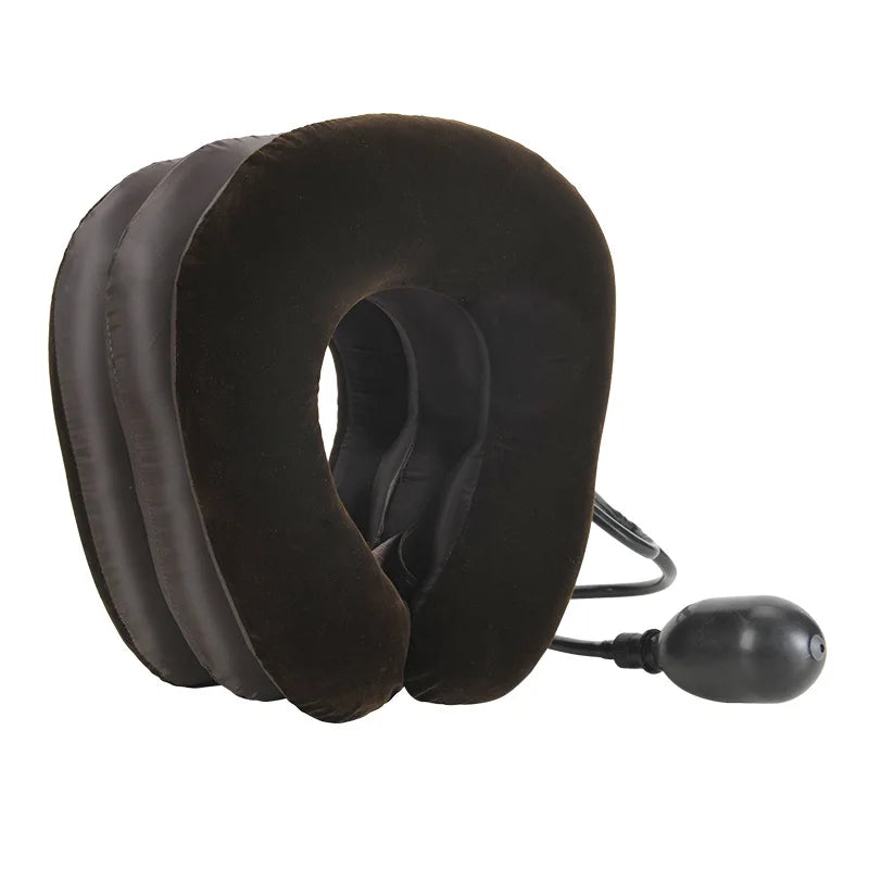 U Neck Pillow Air Inflatable Pillow Cervical Brace Neck Shoulder Pain Relax Support Massager Pillow Air Cushion Traction Soft Peaceful Pleasures Health and Wellness
