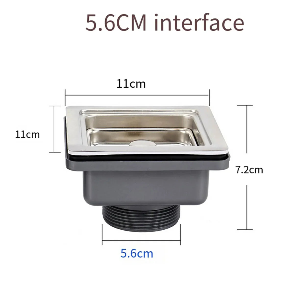 Square Stainless Steel Sink Strainer & Drain Filter | Kitchen & Bath