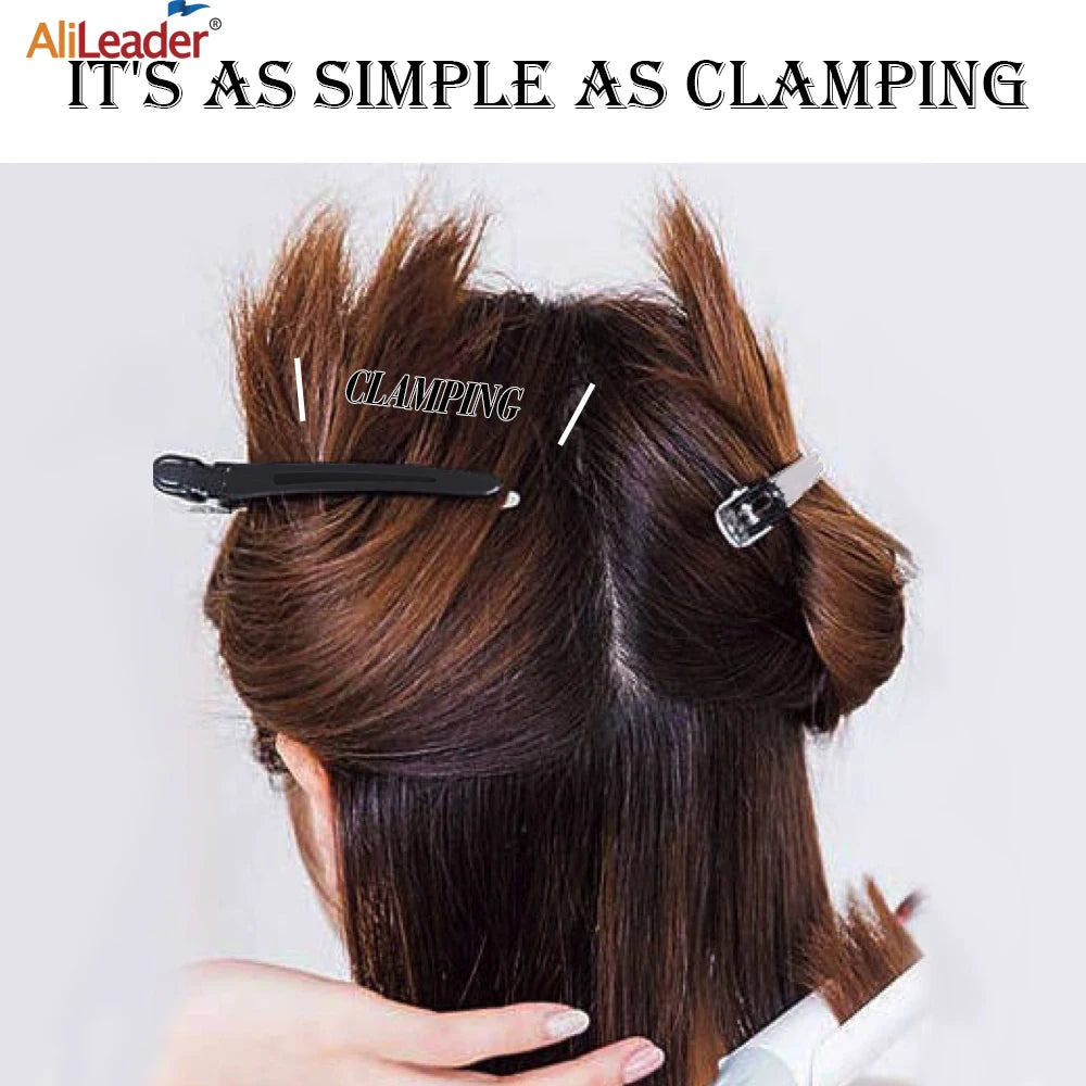 6pcs Professional Hair Clips Women Styling Sectioning Non-Slip Dividing Duckbill Hair Clips With Silicone Band No Crease Hair Peaceful Pleasures Health and Wellness