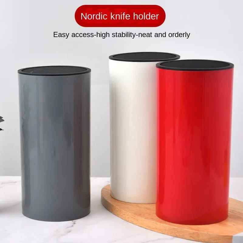 Fashion Creative Plastic Knife Holder Kitchen Standing Storage Multifunctional Universal Drainage Moisture-proof Knife Holde Peaceful Pleasures Health and Wellness