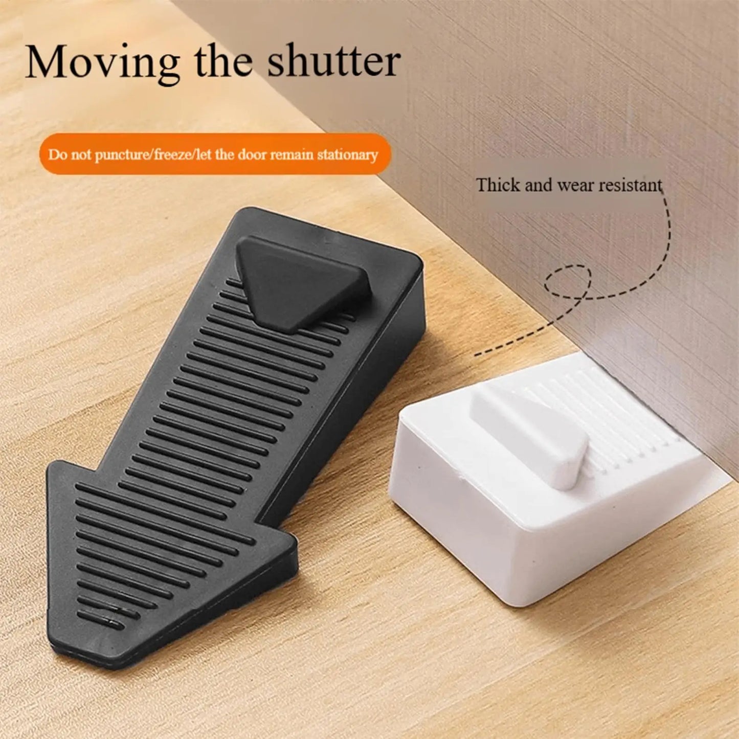 Anti-Slip Rubber Door Stopper Wedge for Home & Office