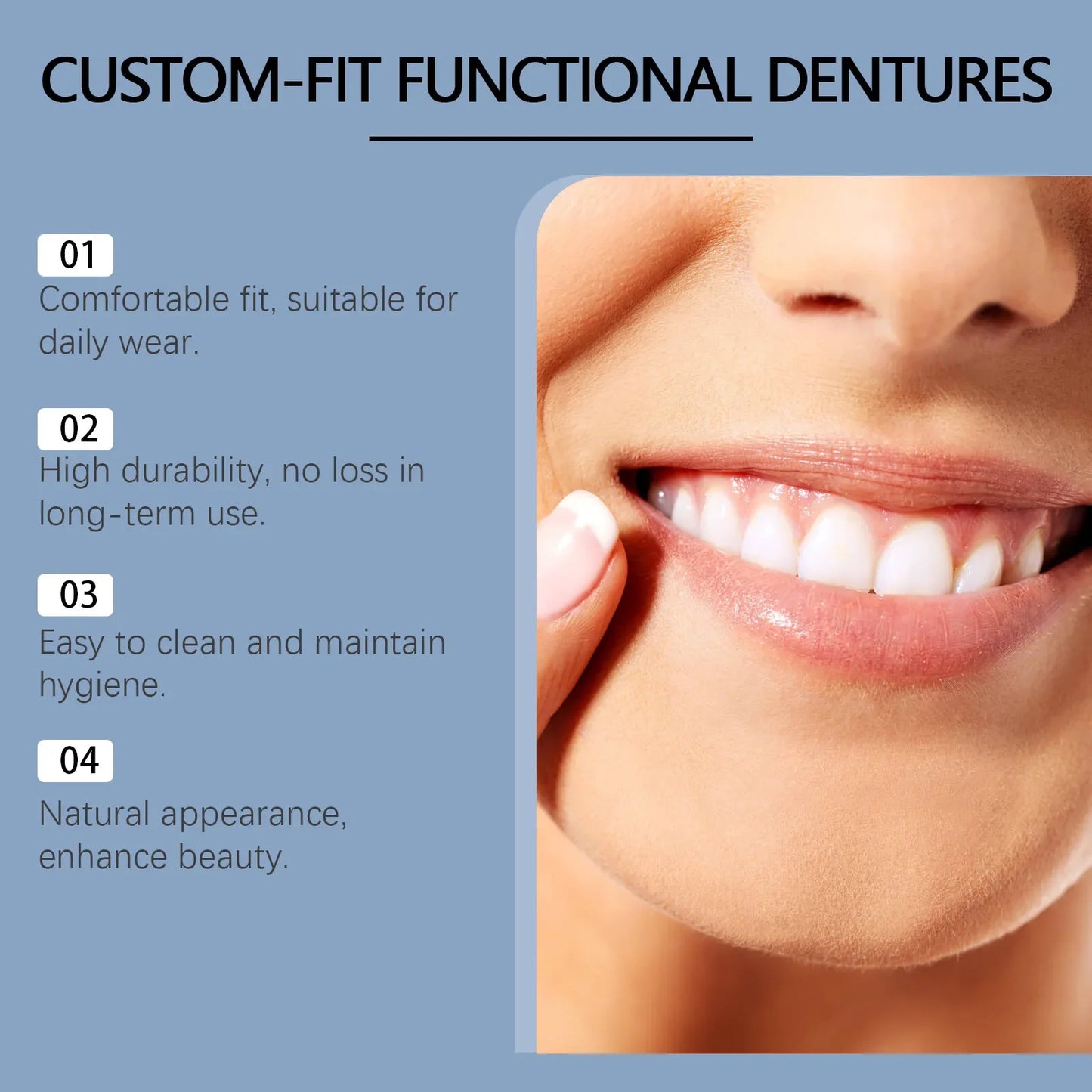 Oralhoe Soft Silicone Denture Reline Kit – Upper & Lower Set