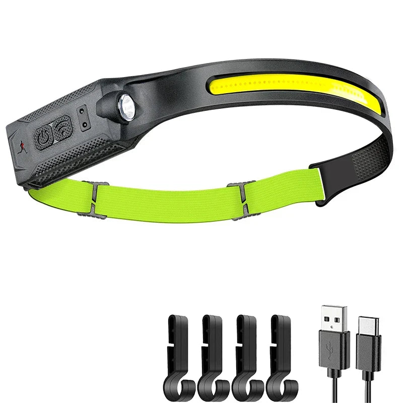 KDULIT LED Headlamp USB Rechargeable 350LM 5-Mode Waterproof