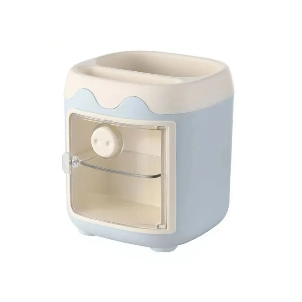 Creative Multi-grid Piggy Pen Holder Cute Girly Heart Student