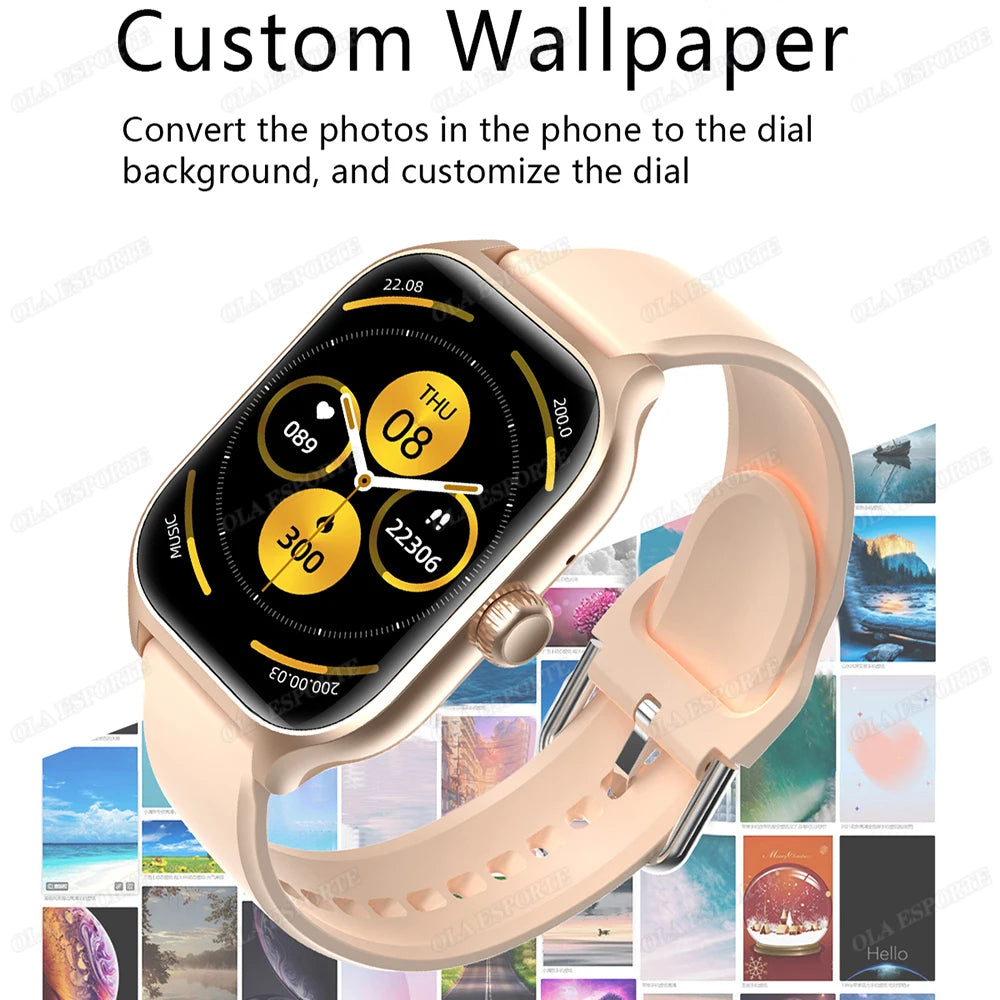 2026 New Men's Smart Watch Women's Gift 2.01inch HD Full Touch Screen Sports Fitness Watch Electronics Bluetooth Talk Smartwatch Peaceful Pleasures Health and Wellness