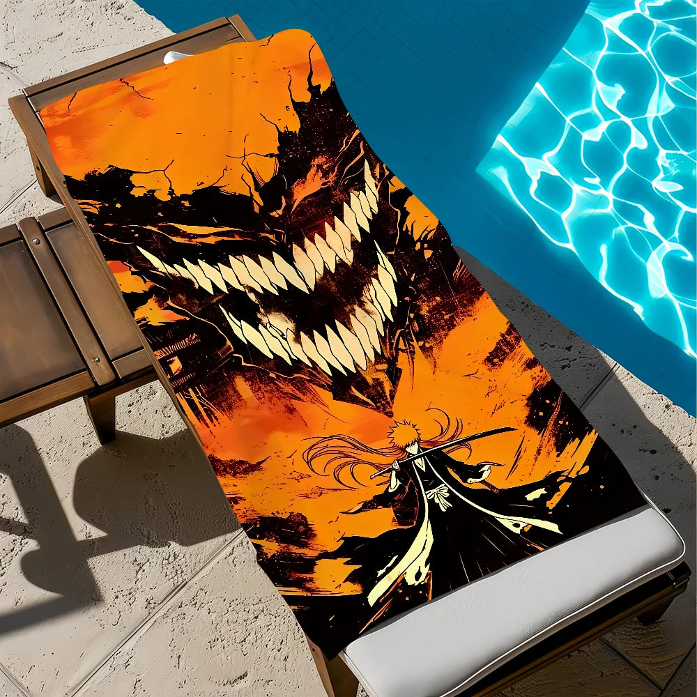 Bleach Ichigo Anime Beach Towel – Quick Dry Soft Multi-Size Anime Beach Towel Peaceful Pleasures Health and Wellness z2 STJ80x160CM
