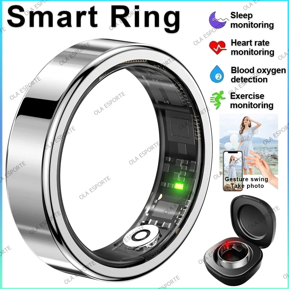 Smart Ring Fitness Tracker – Heart Rate, Sleep & SpO2 Monitor
