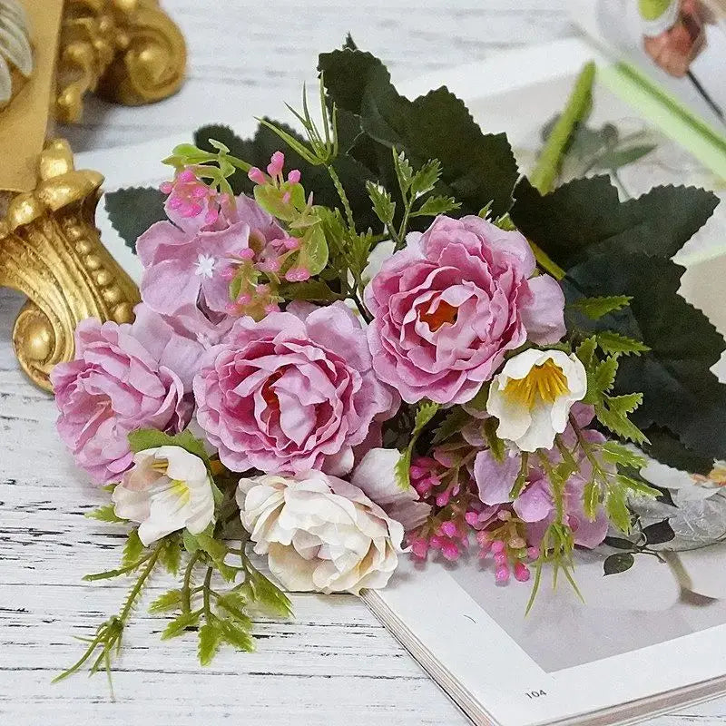 Silk Peony Artificial Flowers for Wedding, Home & Party Décor