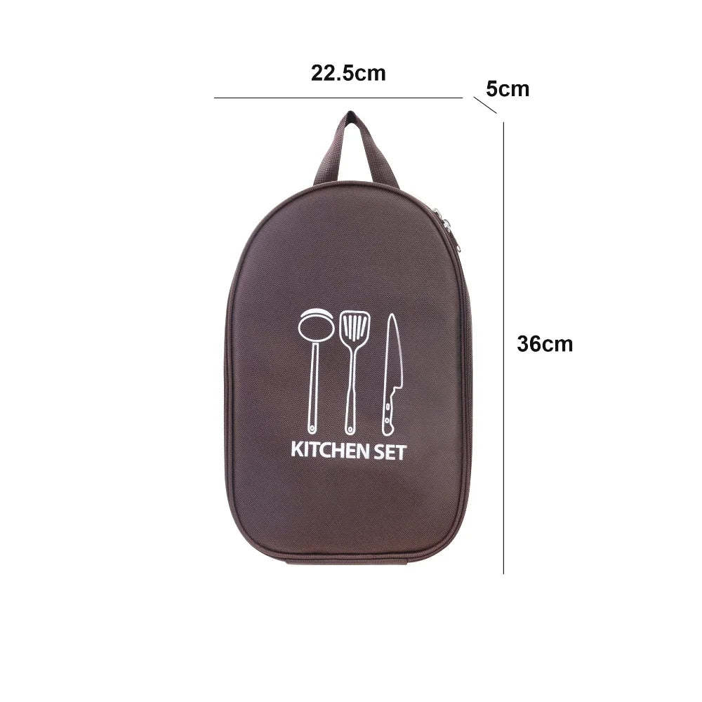 Outdoor Cookware Portable Storage Bag Outdoor Camping Kitchenware Storage Bag Tableware Picnic Supplies Camping Tools Storage Peaceful Pleasures Health and Wellness