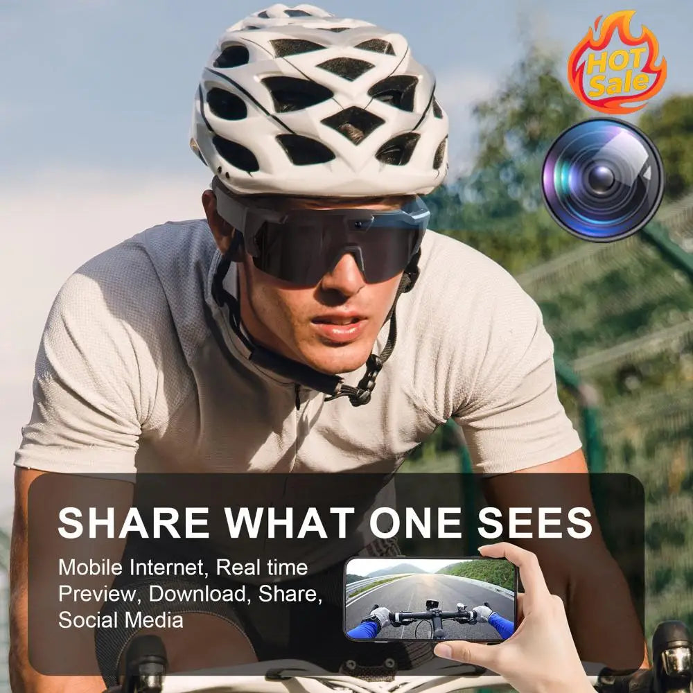 HD 1080P Camera Sunglasses 64GB – Sport Recording Glasses