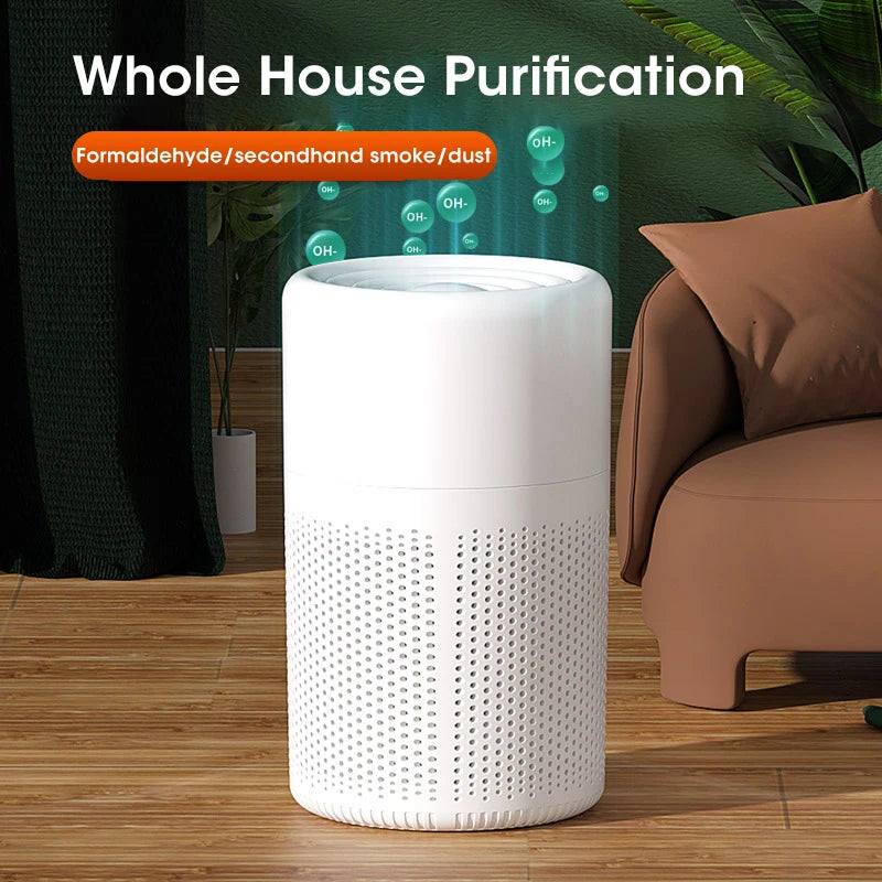 HEPA Mini Desktop Air Purifier Negative Ion Intelligent Odor Removal Low Noise for Bedroom Car Travel Peaceful Pleasures Health and Wellness