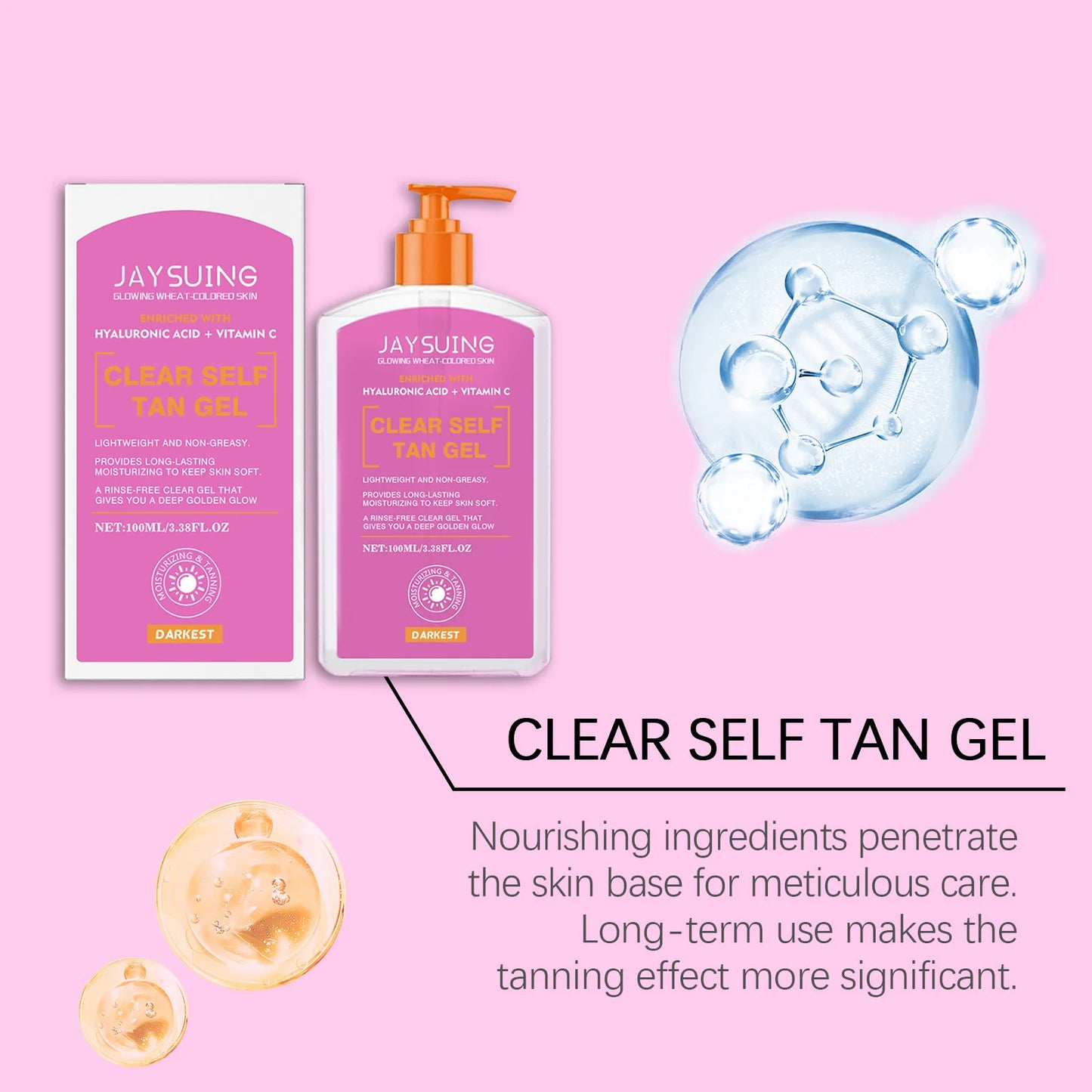 Moisturizing Tanning Gel Non-irritating Long Lasting Accelerator Skin Bronzing Repair Sunburn Body Natural Self-Tanning Lotion Peaceful Pleasures Health and Wellness