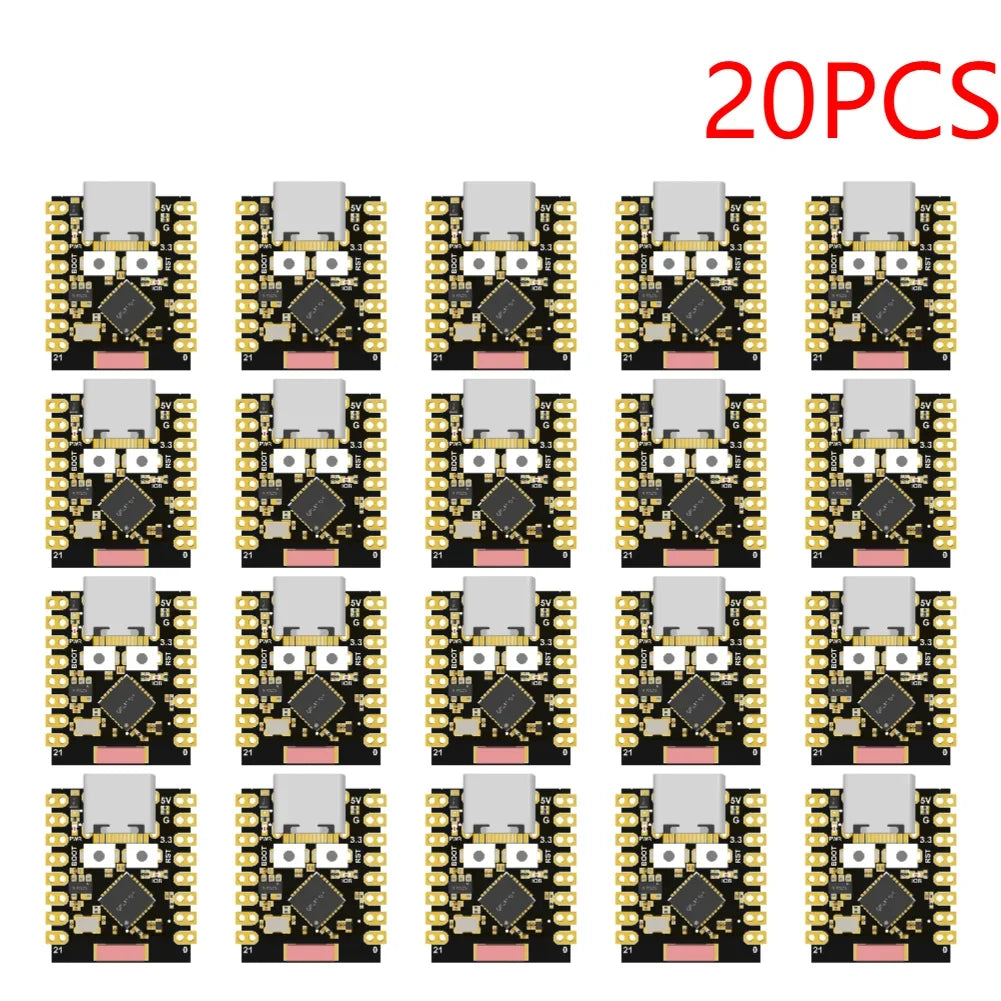 1-20PCS ESP32-C3 Development Board 3.3-6V Power Low Power ESP32 Super Mini Wireless Development Board WiFi Bluetooth For Arduino Peaceful Pleasures Health and Wellness Black 20PCS