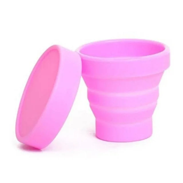 Portable Silicone Retractable Folding Cup Lid Temperature Resistant