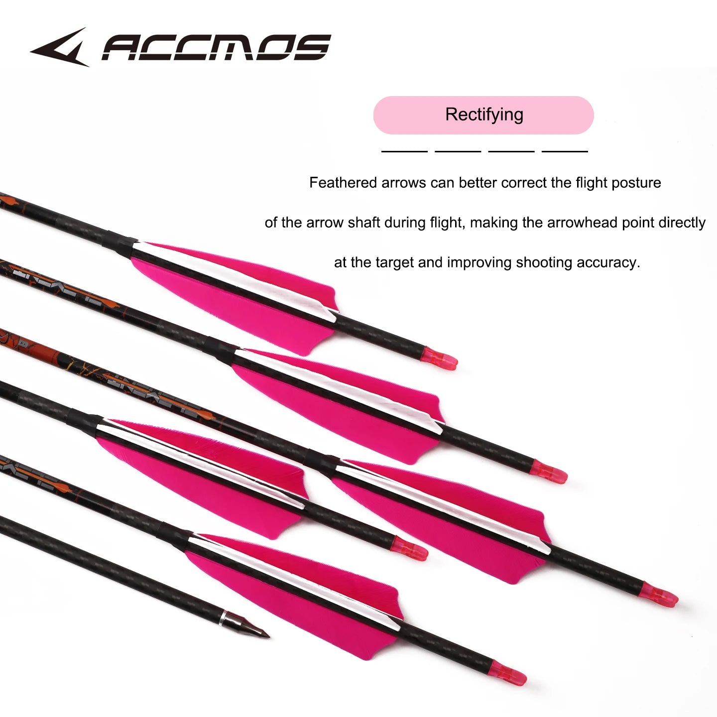 6 Pure Carbon Arrows ID6 Spine 300 350 400 500 Turkey Feather Arrow