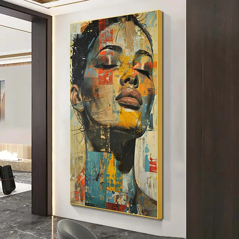 1pc Art Deco Modern Classic Style Frameless Canvas Wall Art, Wall Hanging Decor for Living Room, Bedroom, Large Canvas Wall Art Peaceful Pleasures Health and Wellness