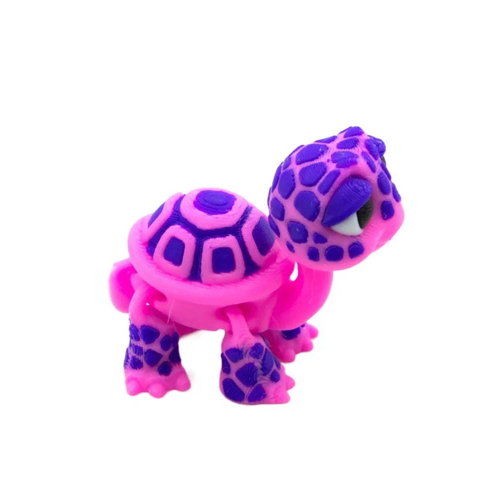 3D Printed Turtle Figurine | Articulated Joints Desktop Decor