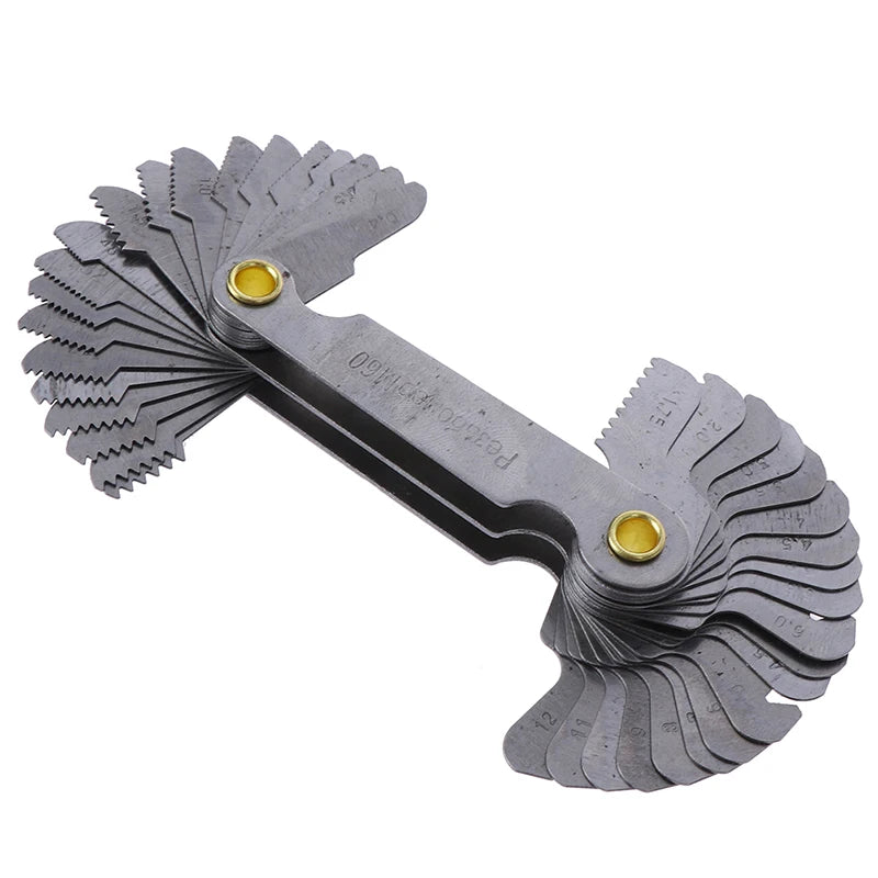 Thread Measuring Gage 60 Degree Metric Screw Thread Pitch Gauge For Measuring Thread And External Thread Tooth Pitch Peaceful Pleasures Health and Wellness