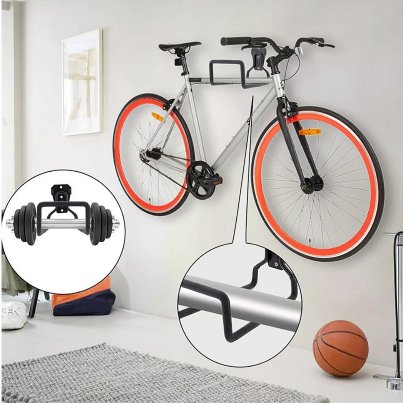 Metal Wall Mount Garden Hose Holder & Storage Bracket