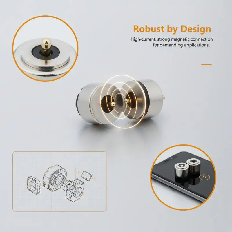 Magnetic Pogo Pin Connector Set – Male & Female DC Charging
