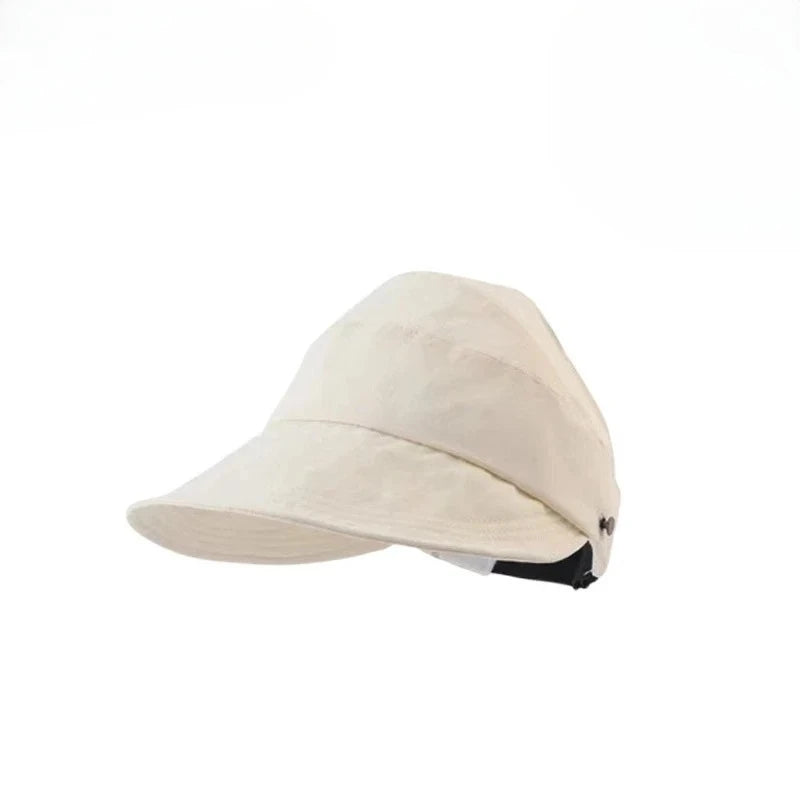 Women's Wide Brim UV Sun Visor Hat – Beach & Travel Cap