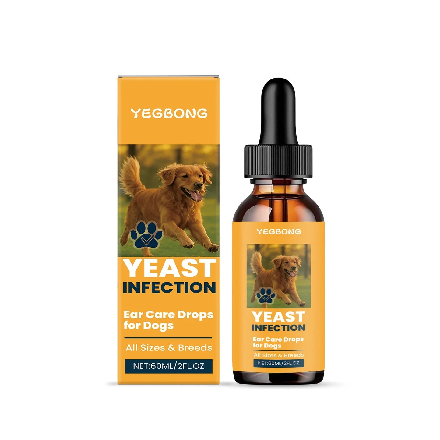 YEGBONG Dog Ear Cleaner Drops – Earwax & Odour Control 60ml